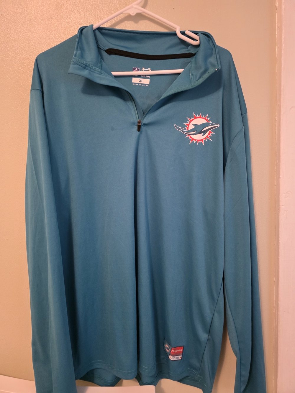 NFL Teal Miami Dolphins Zip-Front Pullover